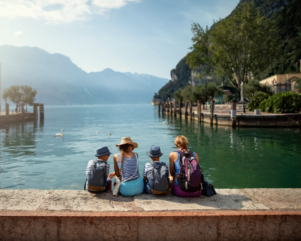 View of Lake Garda, starting point for excursions and tourist activities