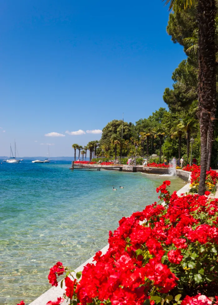 Luxury apartments and villas in Bardolino with views of Lake Garda.